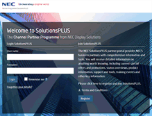 Tablet Screenshot of login.nec-display-solutions.com